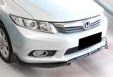 For 2012 Honda Civic 4DR 9Th JDM CS-Style Carbon Look Front Bumper Body Splitter Spoiler Lip 3PCS
