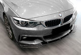 For 2014-2019 BMW 428i 430i 440i F32 F33 F36 B-Style M-Sport Carbon Look Front Bumper Body Splitter Spoiler Lip 3PCS