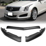 For 2015-2018 Cadillac ATS Matte Black Front Bumper Body Splitter Spoiler Lip 3PCS