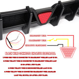 For 2018-2023 Kia Stinger Rear Bumper Diffuser Spoiler Lip W / LED Light