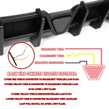 For 2018-2023 Kia Stinger Rear Bumper Diffuser Spoiler Lip W / Smoke LED Light