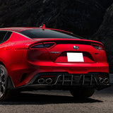For 2018-2023 Kia Stinger Rear Bumper Diffuser Lip W/LED Smoke Light -Real Carbon Fiber