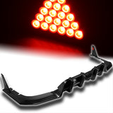 For 2018-2021 Kia Stinger GT Model Only Rear Bumper Diffuser Lip W/LED Smoke Light -Real Carbon Fiber