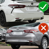 For 2018-2024 Toyota Camry SE XSE Painted Black Rear Bumper Diffuser Lip W / LED Light