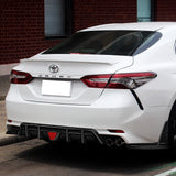 For 2018-2024 Toyota Camry SE XSE Rear Bumper Diffuser Lip W/LED Light -Real Carbon Fiber