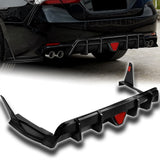 For 2018-2024 Toyota Camry SE XSE Rear Bumper Diffuser Lip W/LED Light -Real Carbon Fiber