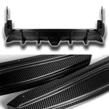 For 2018-2024 Toyota Camry SE XSE Rear Bumper Diffuser Lip W/LED Smoke Light -Real Carbon Fiber