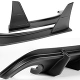 For 2014-2017 Infiniti Q50 Rear Bumper Diffuser Lip W / Smoke LED Light -Unpainted Matte Black