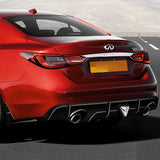 For 2018–2024 Infiniti Q50 3D LED Rear Diffuser with Corner Extensions -Painted Black
