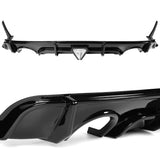 For 2018–2024 Infiniti Q50 3D LED Rear Diffuser with Corner Extensions -Painted Black