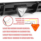 For 2018–2024 Infiniti Q50 3D LED Rear Diffuser with Corner Extensions -Painted Black