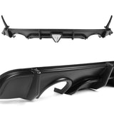 For 2018–2024 Infiniti Q50 3D LED Rear Diffuser with Corner Extensions -Unpainted Matte Black