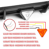 For 2018–2024 Infiniti Q50 3D LED Rear Diffuser with Corner Extensions -Unpainted Matte Black