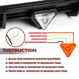 For 2018–2024 Infiniti Q50 3D LED Rear Diffuser with Corner Extensions -Unpainted Matte Black