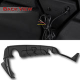 For 2018–2024 Infiniti Q50 3D LED Rear Diffuser with Corner Extensions -Unpainted Matte Black