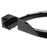 For 2015-2023 Dodge Charger SRT-Style Painted Black Front Bumper Splitter Spoiler Lip 4-PCS