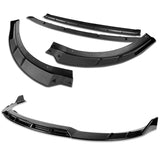 For 2015-2023 Dodge Charger SRT-Style Painted Black Front Bumper Splitter Spoiler Lip 4-PCS