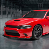 For 2015-2023 Dodge Charger SRT-Style Matte Black Front Bumper Splitter Spoiler Lip 4-PCS