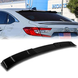W-Power ABS VIP-Style Rear Widow Roof Visor Wing Spoiler For 2018-2022 Honda Accord Sedan -Pearl Black