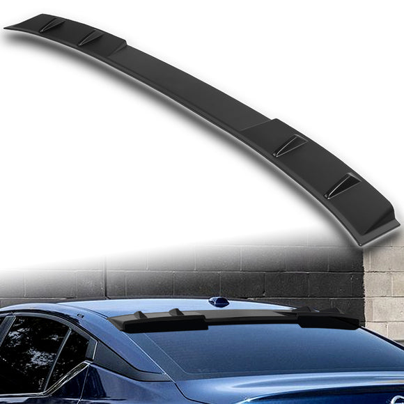 W-Power ABS VIP-Style Rear Widow Roof Visor Wing Spoiler For 2019-2025 Nissan Altima -Unpainted Matte Black