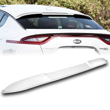 W-Power ABS VIP-Style Rear Widow Roof Visor Wing Spoiler For 2018 - 2023 Kia Stinger -Pearl White