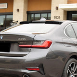 W-Power ABS VIP-Style Rear Widow Roof Visor Wing Spoiler For 2019- 2024 BMW 3-Series G20 G80 M3 Sedan -Pearl Black