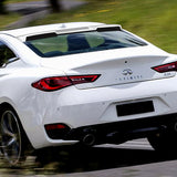 W-Power ABS VIP-Style Rear Widow Roof Visor Wing Spoiler For 2017- 2022 Infiniti Q60 Coupe -Pearl White