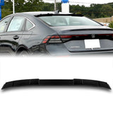 W-Power ABS Rear Widow Roof Visor Wing Spoiler For 2023- 2025 Honda Accord Sedan -Pearl Black