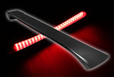 Rear Trunk Lip Spoiler Wing For 1996-2000 Honda Civic Coupe 2-Door With LED Brake Light -ABS Painted Black