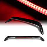 Rear Trunk Lip Spoiler Wing For 1996-2000 Honda Civic Coupe 2-Door With LED Brake Light -ABS Painted Black