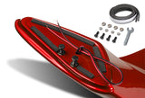 Rear Trunk Lip Spoiler Wing For 1996-2000 Honda Civic Coupe 2-Door With LED Brake Light -ABS Painted Red