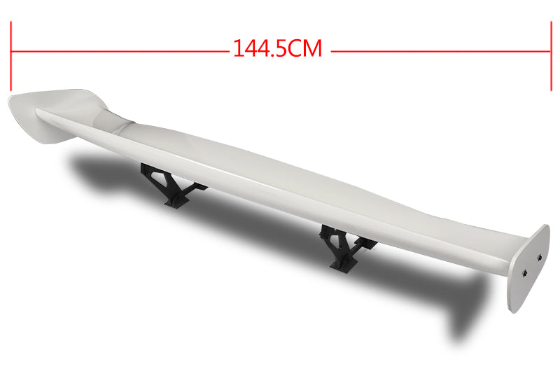 Universal 57" Real Carbon Fiber GT-Style Adjustable Rear Trunk Spoiler Wing - TYPE-3