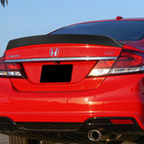 W-Power ABS AR-Style Rear Trunk Lip Duckbill Spoiler Wing For 2012-2015 Honda Civic Sedan 4DR -Unpainted Matte Black