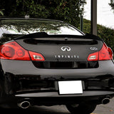 W-Power ABS V-Style Rear Trunk Lip Spoiler Wing For 2007-2015 Infiniti G25 / G35 / G37 Sedan 4DR -Pearl Black