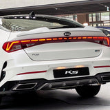 W-Power ABS V-Style Rear Trunk Lip Duckbill Spoiler Wing For 2021-2024 KIA K5 -Pearl White