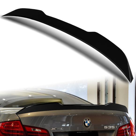 W-Power ABS PSM-Style Rear Trunk Lip Duckbill Spoiler Wing For 2011-2016 BMW 5-Series M5 / F10 / F18 Sedan -Pearl Black