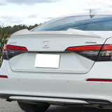 W-Power ABS V-Style Rear Trunk Lip Spoiler Wing For 2022-2025 Honda Civic Sedan -Pearl White