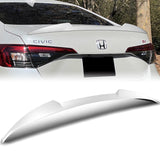 W-Power ABS V-Style Rear Trunk Lip Spoiler Wing For 2022-2025 Honda Civic Sedan -Pearl White