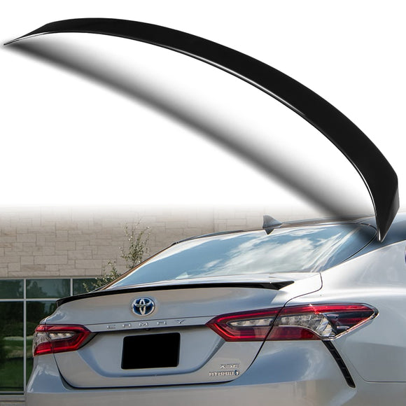 W-Power ABS OE-Style Rear Trunk Lip Duckbill Spoiler Wing For 2018-2024 Toyota Camry Sedan -Pearl Black