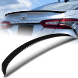 W-Power ABS OE-Style Rear Trunk Lip Duckbill Spoiler Wing For 2018-2024 Toyota Camry Sedan -Pearl Black
