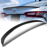 W-Power ABS OE-Style Rear Trunk Lip Duckbill Spoiler Wing For 2018-2024 Toyota Camry Sedan -Carbon Fiber Look