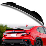 W-Power ABS V-Style Rear Trunk Lip Duckbill Spoiler Wing For 2022 - 2025 Subaru WRX STi -Pearl Black