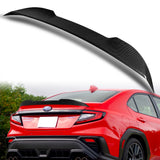 W-Power ABS V-Style Rear Trunk Lip Duckbill Spoiler Wing For 2022 - 2025 Subaru WRX STi -Carbon Fiber Look