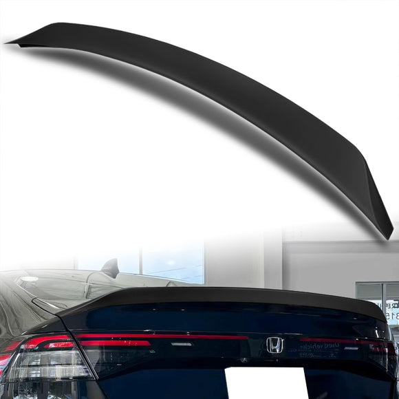 W-Power ABS OE-Style Rear Trunk Lip Duckbill Spoiler Wing For 2023 - 2025 Honda Accord 4DR/Sedan -Matte Black
