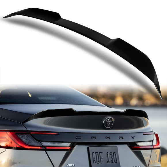 W-Power ABS V-Style Rear Trunk Lip Duckbill Spoiler Wing For 2025 - 2027 Toyota Camry -Pearl Black
