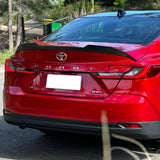 W-Power ABS V-Style Rear Trunk Lip Duckbill Spoiler Wing For 2025 - 2027 Toyota Camry -Carbon Fiber Look