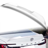 W-Power ABS V-Style Rear Trunk Lip Duckbill Spoiler Wing For 2025 - 2027 Toyota Camry -Pearl White