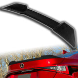 W-Power ABS F-Style Rear Trunk Lip Duckbill Spoiler Wing For 2021 - 2025 Lexus IS-Series -Carbon Fiber Look