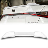 W-Power ABS F-Style Rear Trunk Lip Duckbill Spoiler Wing For 2021 - 2025 Lexus IS-Series -Pearl White