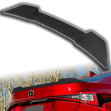 W-Power ABS F-Style Rear Trunk Lip Duckbill Spoiler Wing For 2021 - 2025 Lexus IS-Series -Unpainted Black